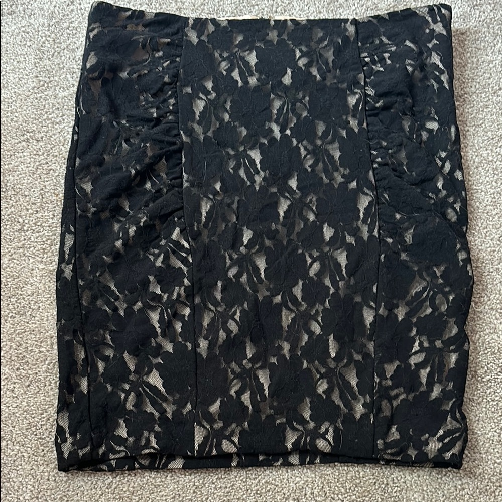 Elegant Black Lace Skirt